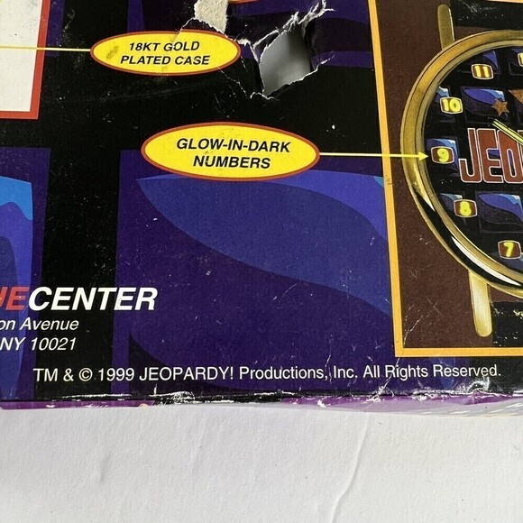 Jeopardy Game Show Collectible Watch includes All Pieces UnUsed Minor Box Damage - Picture 7 of 7